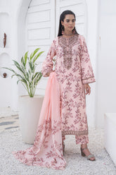 Floral Poise Emb 3 Pc